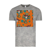 Cloud Rock western cross and bull skull seamless pattern Vintage Tee - HRA Design Shop