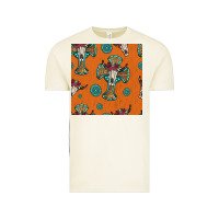 Vintage Arctic western cross and bull skull seamless pattern Vintage Tee - HRA Design Shop
