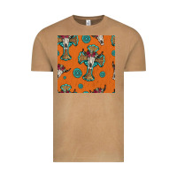 Vintage Camel western cross and bull skull seamless pattern Vintage Tee - HRA Design Shop