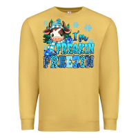 Antique Gold I'm freakin freezin Premium Sweatshirt - MaliasSmallBusiness