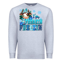 Heather Grey I'm freakin freezin Premium Sweatshirt - MaliasSmallBusiness
