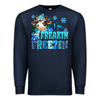 Navy I'm freakin freezin Premium Sweatshirt - MaliasSmallBusiness