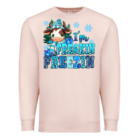 Pale Pink I'm freakin freezin Premium Sweatshirt - MaliasSmallBusiness