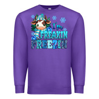 Purple I'm freakin freezin Premium Sweatshirt - MaliasSmallBusiness