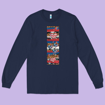 Usa Flag And Western Patterns  Penwraps 1 Long Sleeve Tee Designed By Artiststas