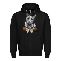 Black Russian Blue Cat Face Zipper Hoodie - LillyAllenDesigns