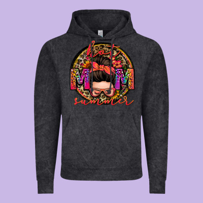 Hot Mom Summer Messy Bun Vintage Hoodie Designed By Zillion Design Studio