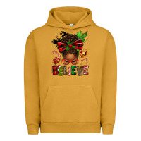 Pigment Peanut Butter christmas believe afro messy bun Urban Hoodie - texasbilliewilder