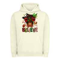 Pigment Pistachio christmas believe afro messy bun Urban Hoodie - texasbilliewilder
