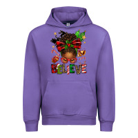 Tulip christmas believe afro messy bun Urban Hoodie - texasbilliewilder
