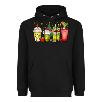 Black Christmas characters coffee cups Heavyweight Hoodie - MaliasSmallBusiness