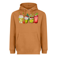 Meerkat Christmas characters coffee cups Heavyweight Hoodie - MaliasSmallBusiness