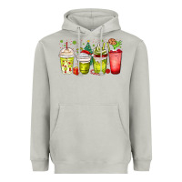 Moon Dust Christmas characters coffee cups Heavyweight Hoodie - MaliasSmallBusiness