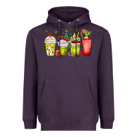 Plum Christmas characters coffee cups Heavyweight Hoodie - MaliasSmallBusiness