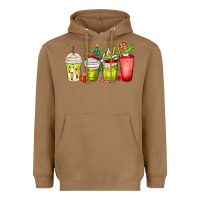 Toasted Coconut Christmas characters coffee cups Heavyweight Hoodie - MaliasSmallBusiness
