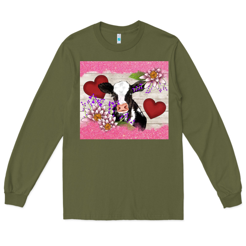 Lotus Heart Cow Valentine Long Sleeve Tee by AdoDesignShop | Teevron
