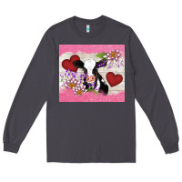 Smoke lotus heart cow valentine Long Sleeve Tee - AdoDesignShop