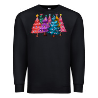 Black christmas trees and lights Premium Sweatshirt - MaliasSmallBusiness