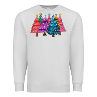 Dove Grey christmas trees and lights Premium Sweatshirt - MaliasSmallBusiness