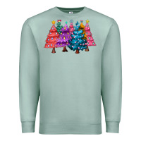Seafoam christmas trees and lights Premium Sweatshirt - MaliasSmallBusiness