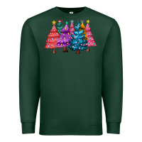 Sports Green christmas trees and lights Premium Sweatshirt - MaliasSmallBusiness