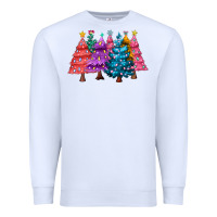 White christmas trees and lights Premium Sweatshirt - MaliasSmallBusiness
