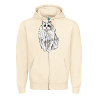 Sandshell Ragdoll Cat Zipper Hoodie - LillyAllenDesigns