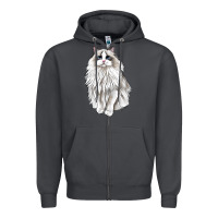 Smoke Ragdoll Cat Zipper Hoodie - LillyAllenDesigns