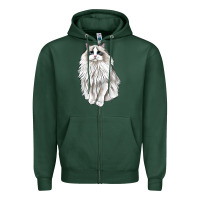 Sports Green Ragdoll Cat Zipper Hoodie - LillyAllenDesigns