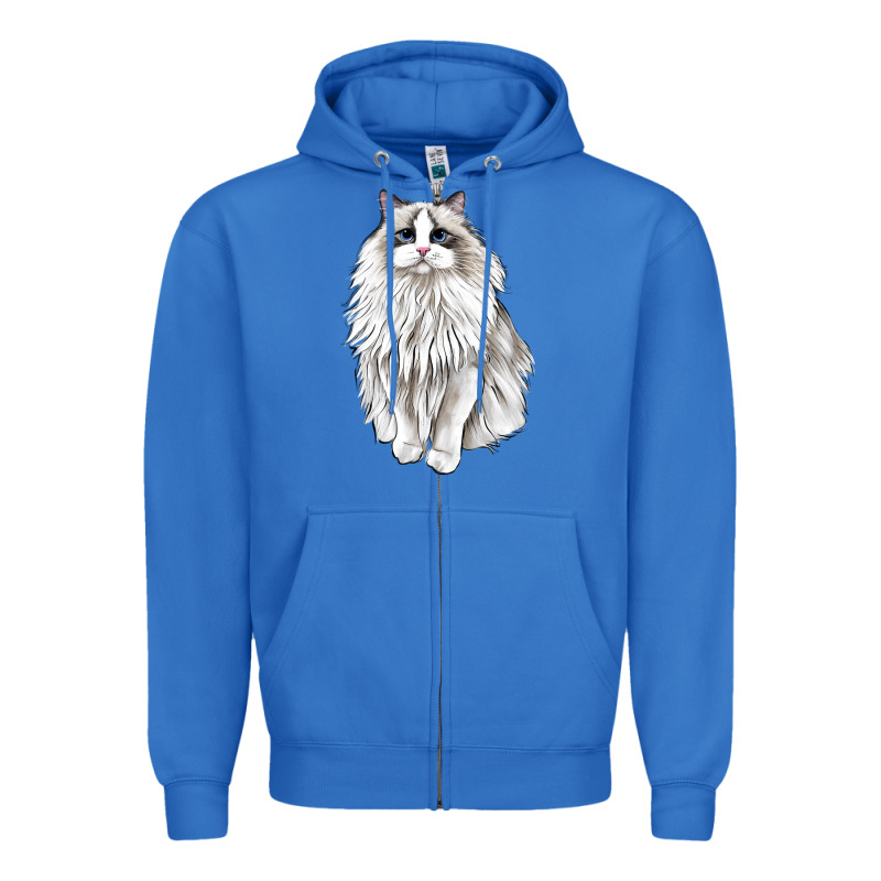 Ragdoll Cat Zipper Hoodie by LillyAllenDesigns | Teevron