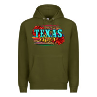 Army Green Texas Chica with roses Premium Hoodie - Jasminsmagicworld