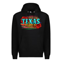 Black Texas Chica with roses Premium Hoodie - Jasminsmagicworld