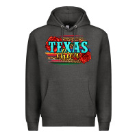 Charcoal Heather Texas Chica with roses Premium Hoodie - Jasminsmagicworld