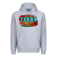 Heather Grey Texas Chica with roses Premium Hoodie - Jasminsmagicworld