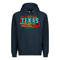 Navy Texas Chica with roses Premium Hoodie - Jasminsmagicworld