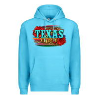 Ocean Blue Texas Chica with roses Premium Hoodie - Jasminsmagicworld