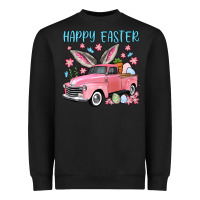 Black Happy Easter truck Heavyweight Sweatshirt - OliviaCreatesArt