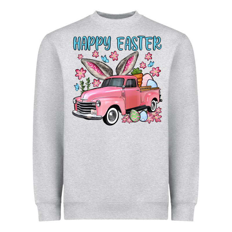 Happy Easter Truck Heavyweight Sweatshirt by OliviaCreatesArt | Teevron