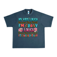 Midnight Navy my kids laugh because they think i'm crazy Urban Heavy Tee - JahusDesignShop