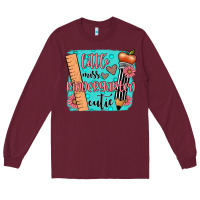 Burgundy little miss kindergarten cutie Long Sleeve Tee - JahusDesignShop
