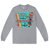 Heather Grey little miss kindergarten cutie Long Sleeve Tee - JahusDesignShop