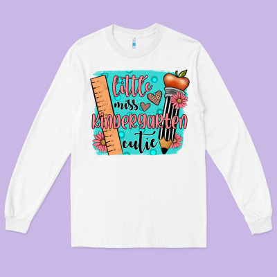 Little Miss Kindergarten Cutie Long Sleeve Tee Designed By Jahusdesignshop