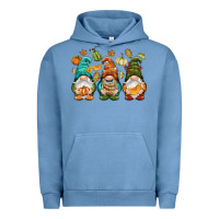 Pigment Pebble Blue Fall gnomes Urban Hoodie - NancyCooperArtShop