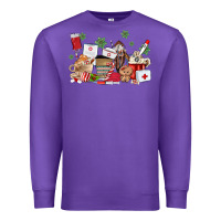 Purple nurse coffee cups Premium Sweatshirt - MaliasSmallBusiness