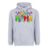 Heather Grey autism mama Heavyweight Hoodie - MaliasSmallBusiness