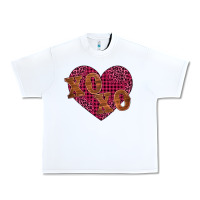 White xoxo Urban Heavy Tee - BarkalooDesign