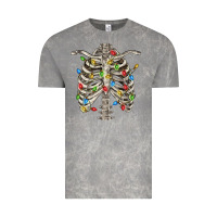 Cloud Rock Christmas Rib Cage Vintage Tee - FaDigitalArtStudio