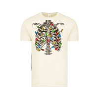 Vintage Arctic Christmas Rib Cage Vintage Tee - FaDigitalArtStudio