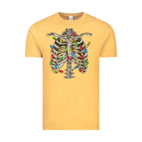 Vintage Mustard Christmas Rib Cage Vintage Tee - FaDigitalArtStudio