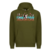 Army Green french bulldogs Premium Hoodie - Jasminsmagicworld